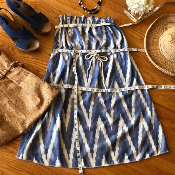 πΊ GAP Blue & White Zigzag Design Summer Dress S!! - Picture 5 of 6